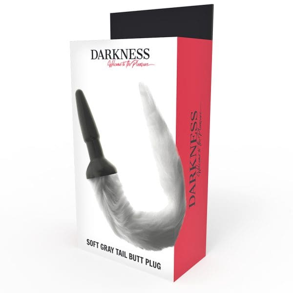 DARKNESS - SILICONE ANAL PLUG WITH GRAY TAIL 3